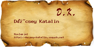 Décsey Katalin névjegykártya